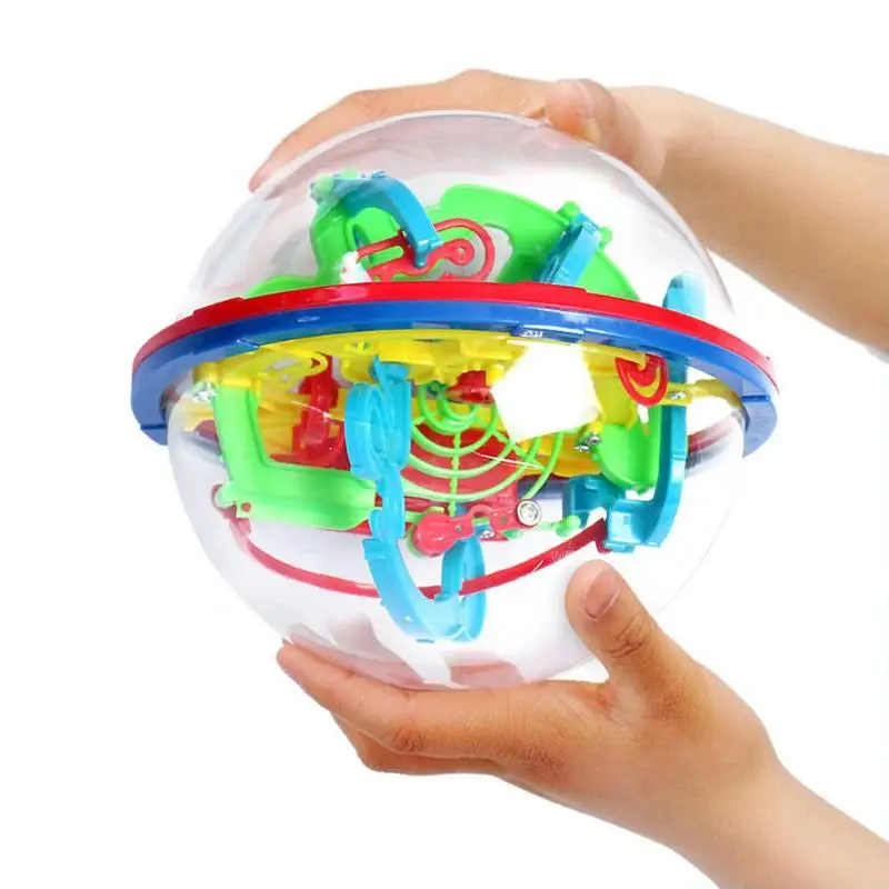 

100 Step 3D puzzle Ball Magic Intellect Ball Labyrinth Sphere Globe Toys Challenging Barriers Game Brain Tester Balance Training