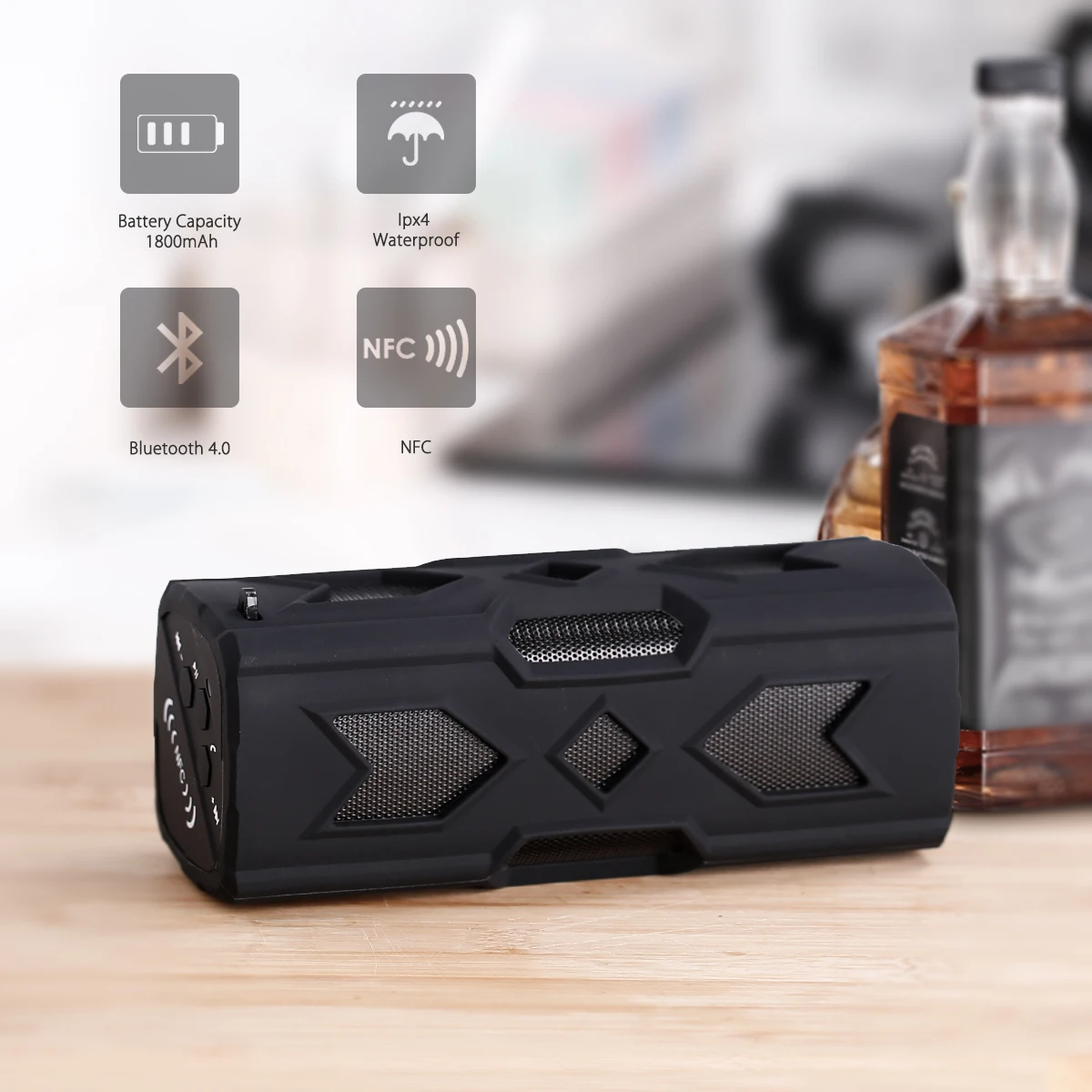 Excelvan PT-390 портативный динамик NFC Беспроводной Bluetooth водонепроницаемый внешний