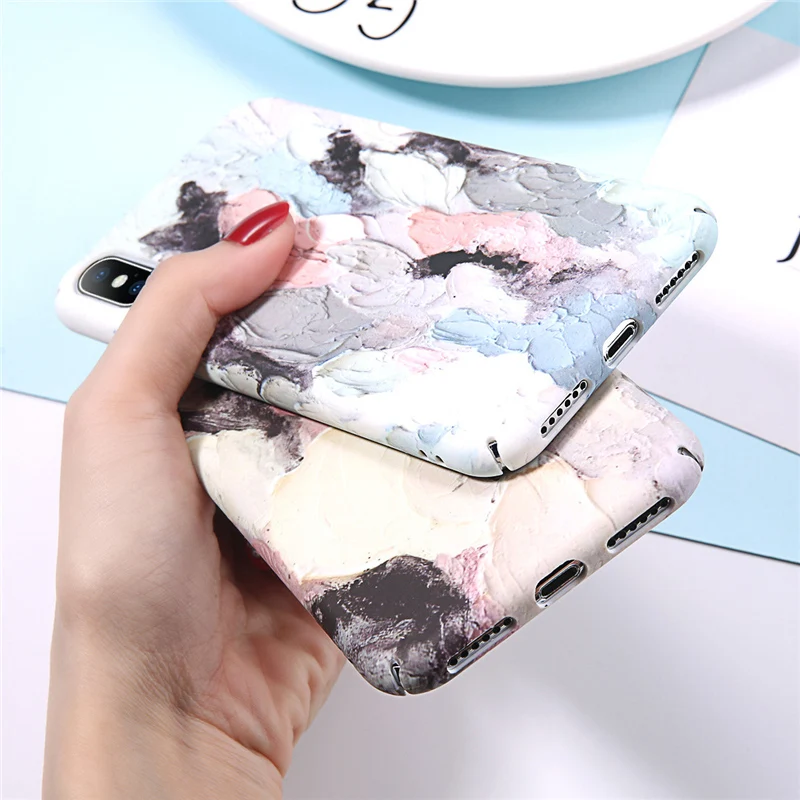 Lovebay Phone Case For iPhone 6 6s 7 8 Plus X XR XS Max Luminous Retro Art Graffiti Hard PC Full Cover |