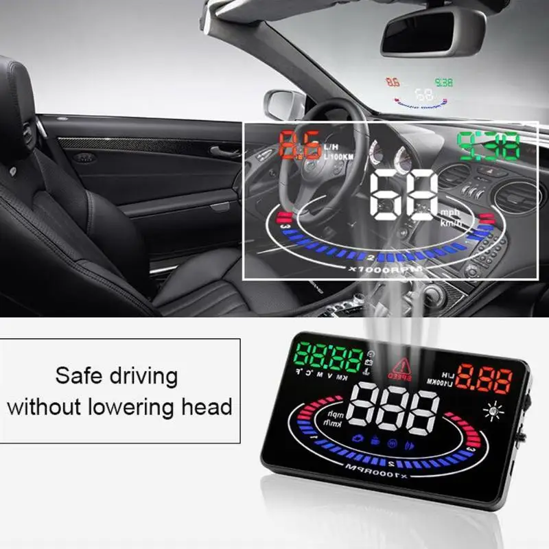 E300 5 &quotУниверсальный OBD2 автомобильный HUD GPS дисплей