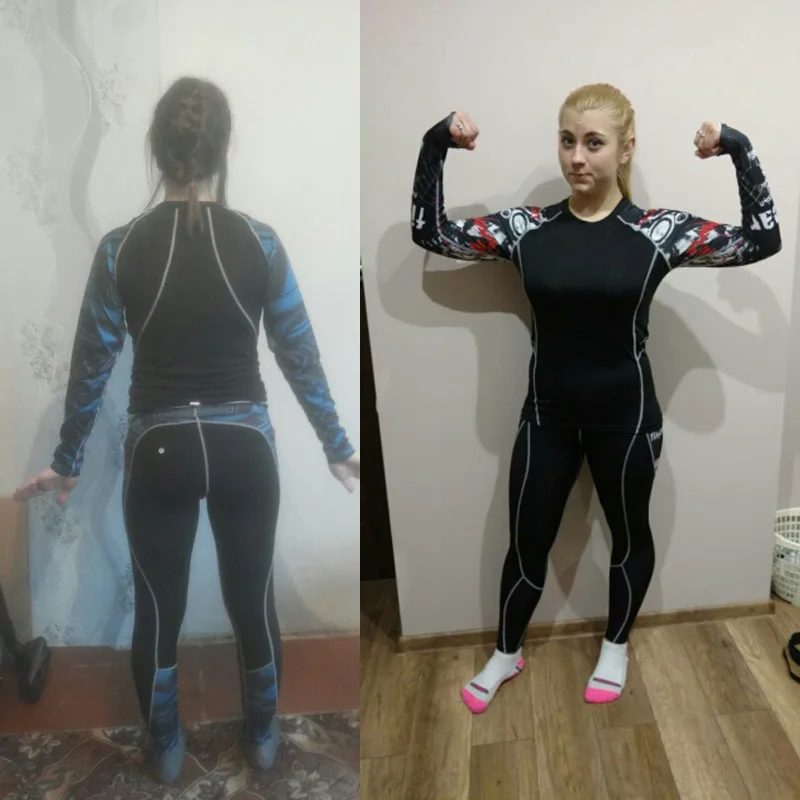 Женский комплект из 2 предметов для йоги компрессионное термобелье дышащая