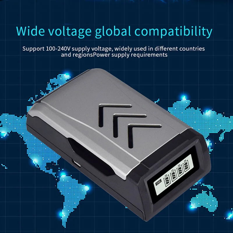 Интеллектуальное зарядное устройство Usb для аккумуляторов Aa Aaa Ni-MH Ni-Cd 1.2В |