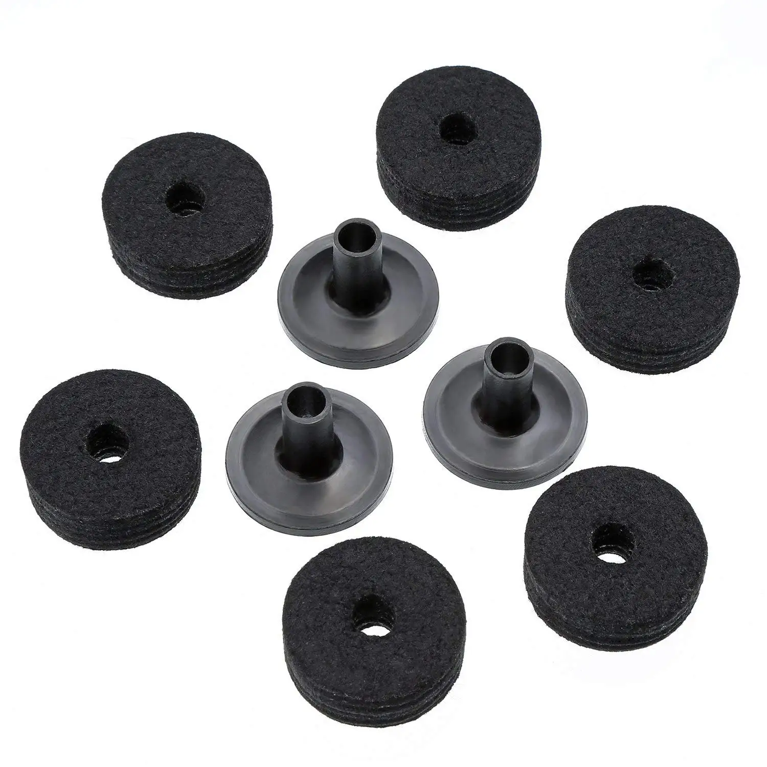 18 шт. аксессуары для замены Cymbal Felts Hi-Hat клатч войлок Hi Hat чашка рукава с базовыми