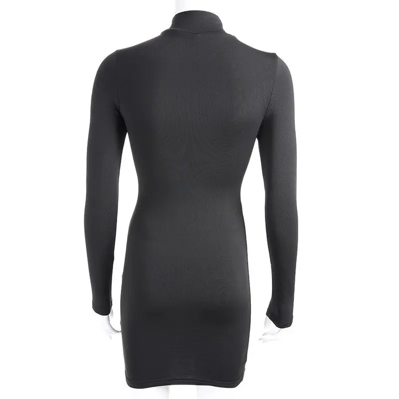 1X плюс бархат для женщин пикантные Тонкий с длинным рукавом Bodycon платья зимние