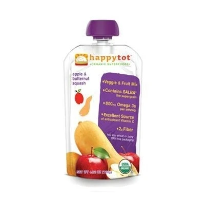 Happy Tot Organic Stage 4 Pouch еда яблоко и сквош-16x4 22 Oz AY64985 | Мать ребенок