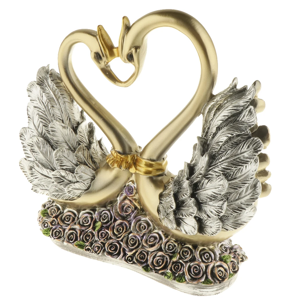 

Европейский пара поцелуев фигурка лебедя дома украшения свадебные подарки винный шкаф Дисплей Изделия из смолы бытовой Лебедь миниатюры