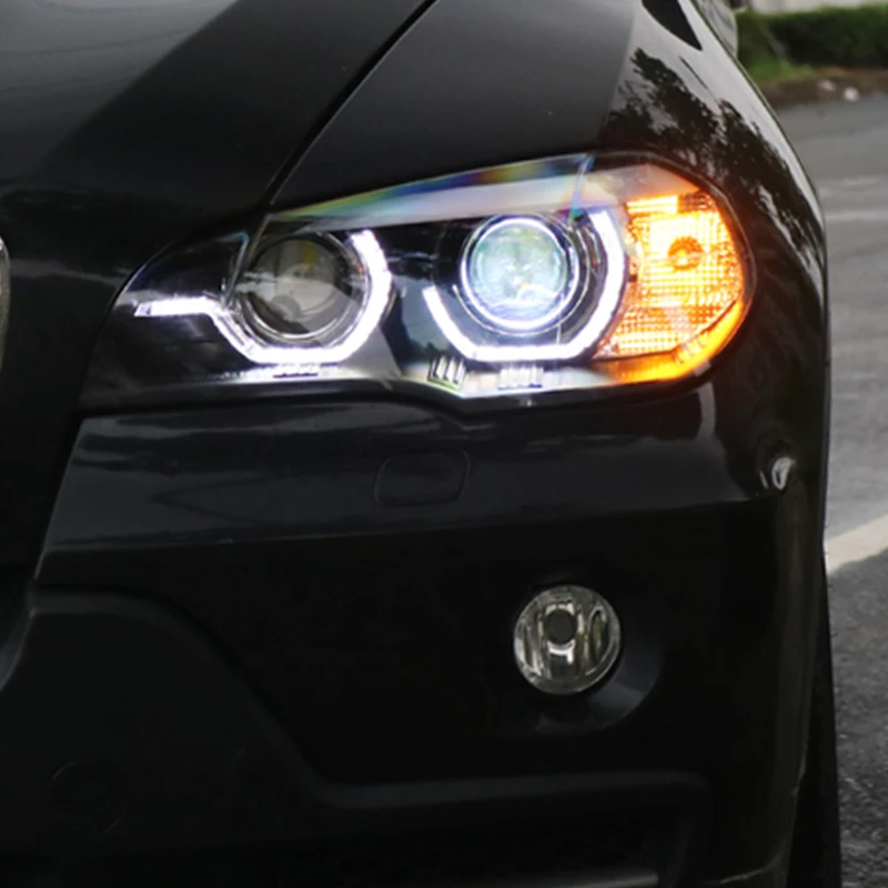 Roadot Автомобиль Стайлинг для BMW X5 E70 2007-2013 светодиодный фары сборки фар автомобиля