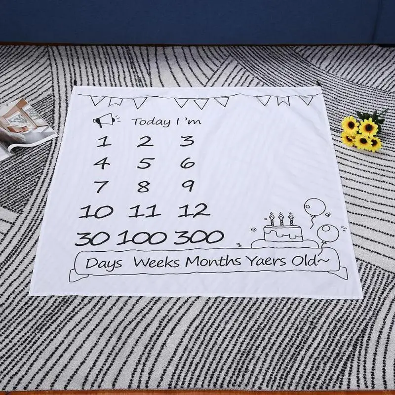 Фон для фотосъемки новорожденных одеяло с принтом торта на день рождения|Одеяла