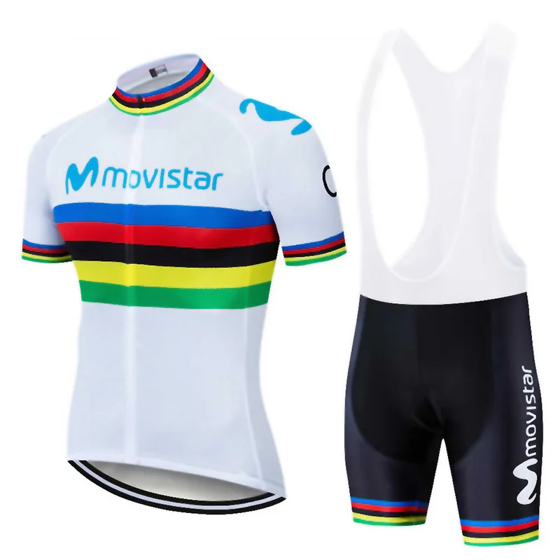 2019 Pro Team Movistar Лето Hombre Roupa велосипедная одежда Джерси Набор велосипед для мужчин