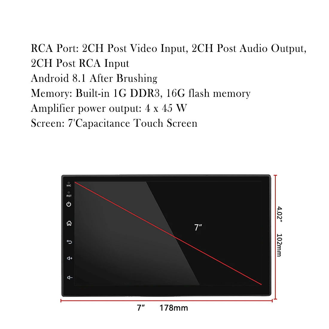 Автомобильный Электронный собачий gps Android 8 1 радио мультимедийный плеер 1080 P 7