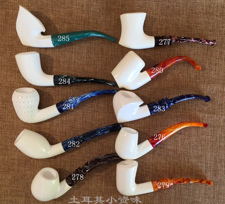 MSN0279 лучший блок индейки Meerschaum сепиолит трубы от Muhsin Erdogan ручной резной маленький