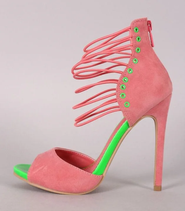 

Newest 2019 Mixed Color Narrow Band Women Sandals Cut-out Peep Toe High Platform Gladiator Sandals Shoes Customized Big Size 10