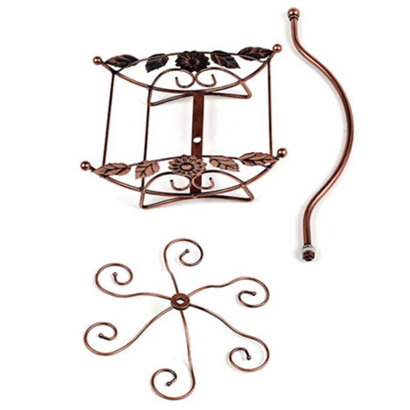 Iron Wine Rack Bottles &amp Glass Goblet Display Holder Storage Desktop | Дом и сад