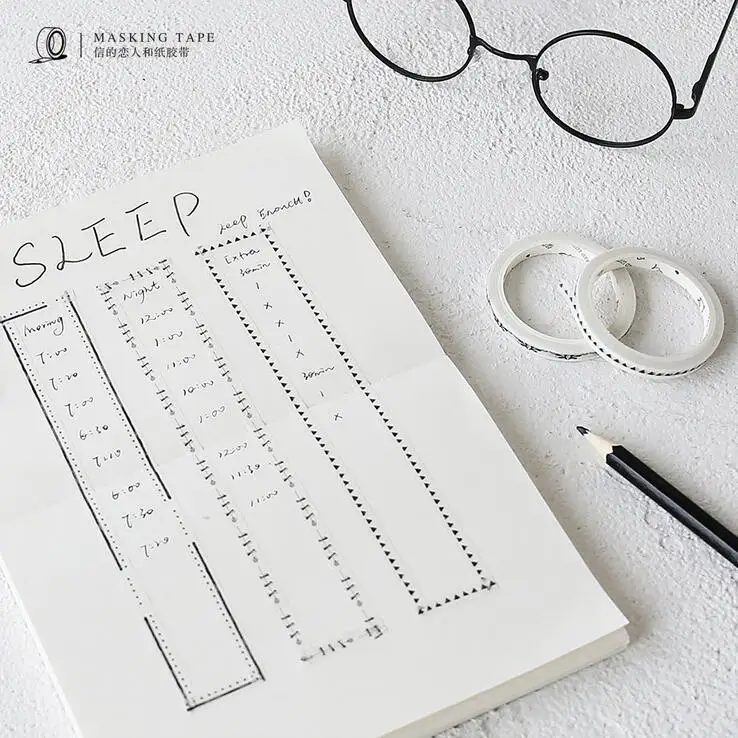 3 шт. 0 5 см * 7 м черно белая симпатичная Маскировка Stikcer Craft Creative School для детей васи
