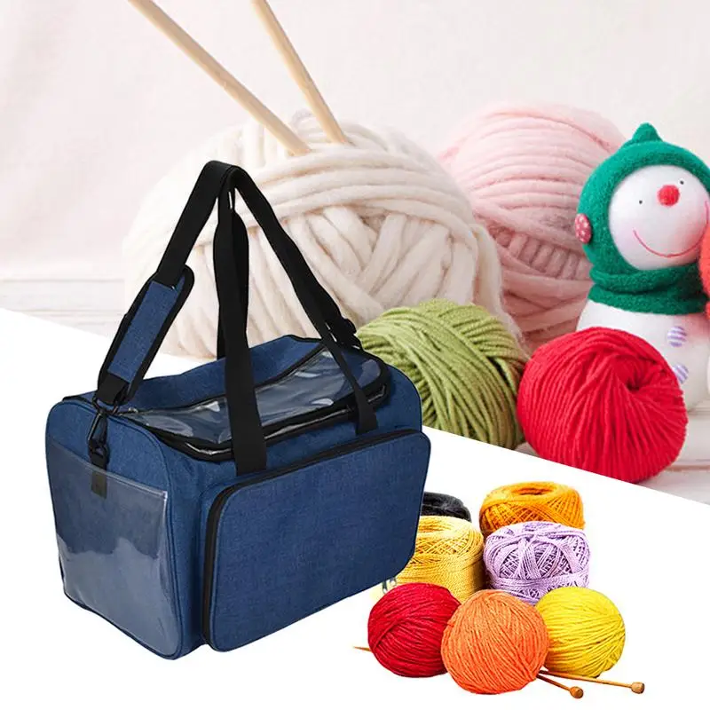 

Sturdy Lightweight Multifunction Premium Yarn Storage Tote Crocheting Supplies Organizer Holder Sewing Yarn Storage Bags Case