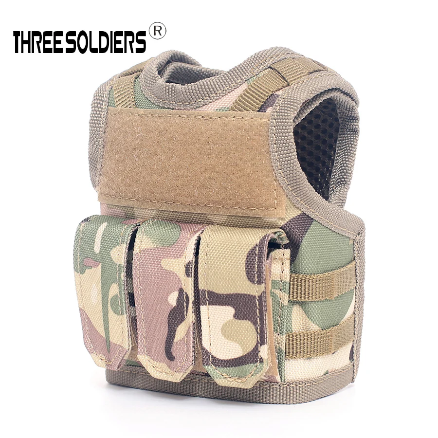Tactical Beer Bottle Cover Military Mini Molle Vest Personal Drink Set Adjustable Shoulder Strap With EDC tool Pouch | Спорт и