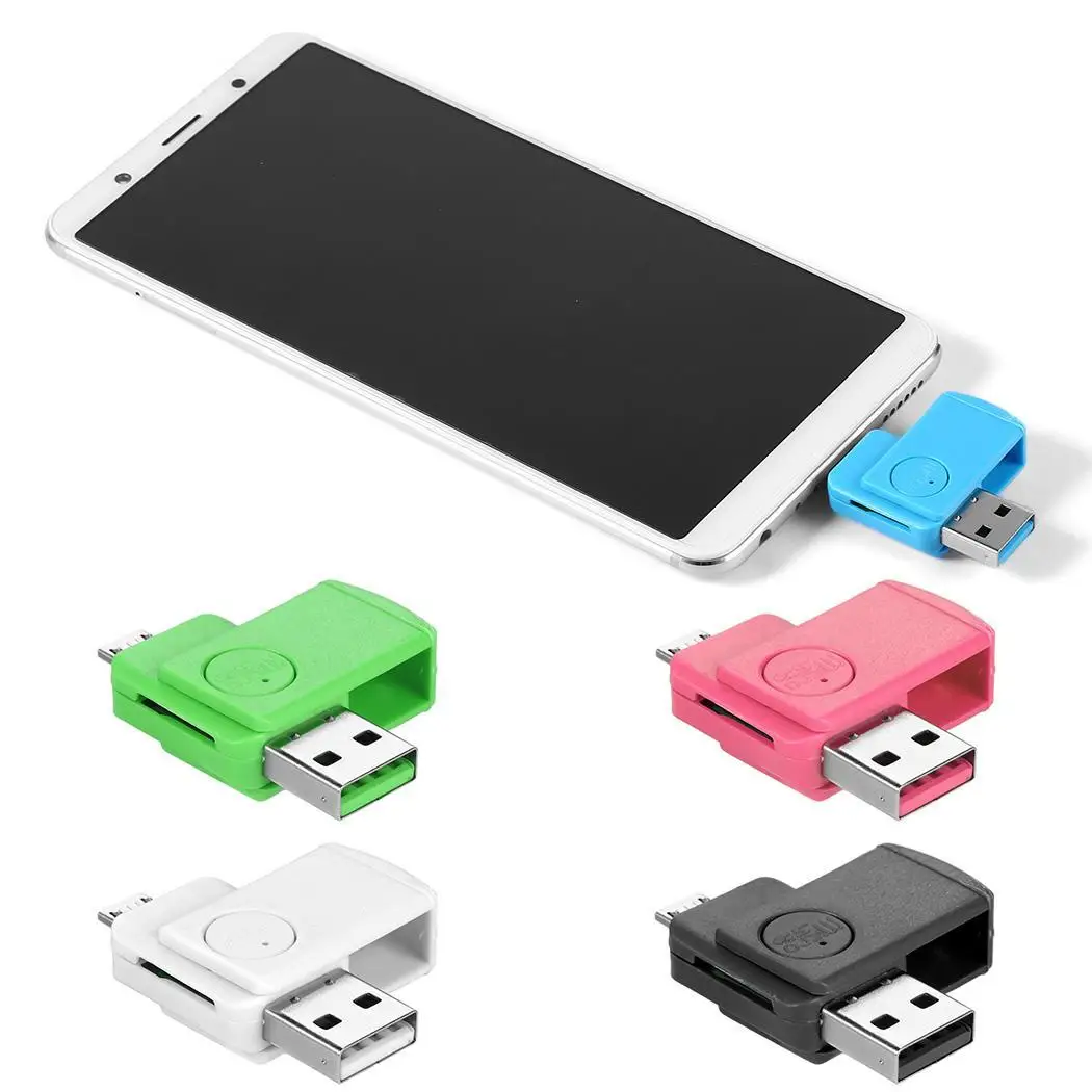 Micro OTG Смартфон USB2.0 компьютер Интерфейс карты TF белый розовый зеленый синий