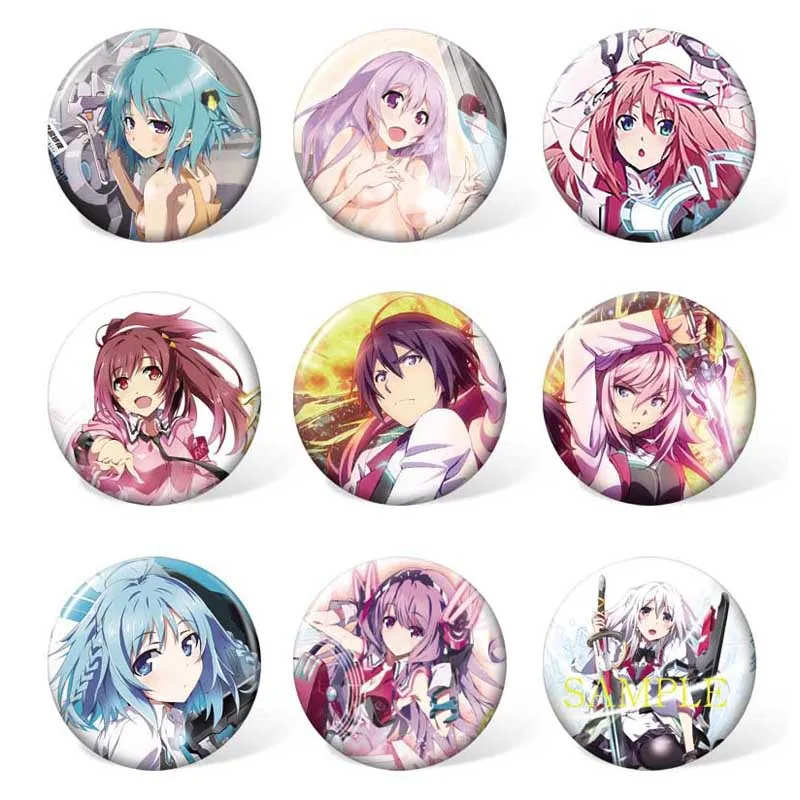 

9 pcs/lot Anime Gakusen Toshi Asterisk Badges Toys Brooch Model Pins for gifts Size 58MM