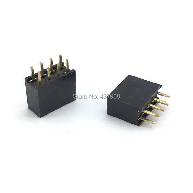 100 шт. 2x4P контактный разъем 8Pin 2 54 мм двухрядный гнездовой прямой 4 2x4