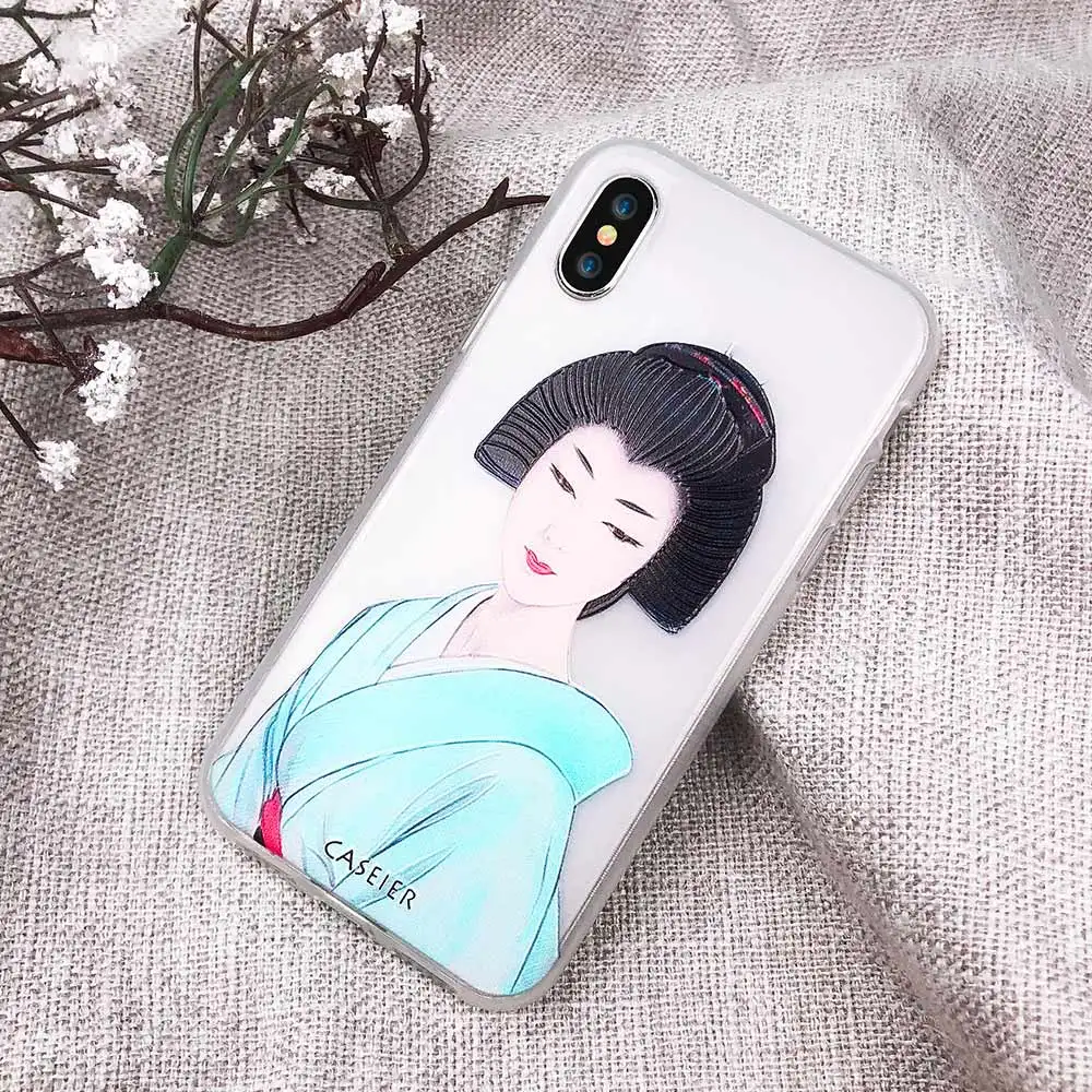 CASEIER чехол для iPhone 6 S X 7 8 Plus 5 5S SE Чехлы Мягкий силиконовый Samsung S8 S6 S7 Edge Note Kanagawa Wave |