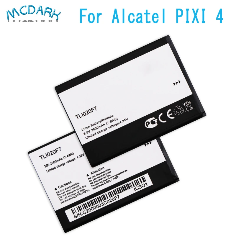 TLI020F7 Батарея для Alcatel PIXI 4 5045D Pop 2 5042D C7 7040 7040D 7041 7041D J720 J720T J726T so2 аккумулятор 2000