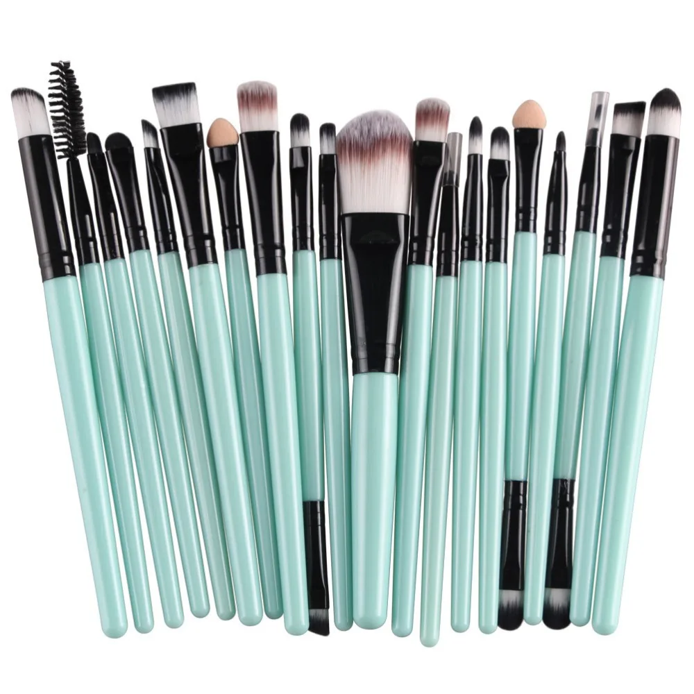 Brand New make up brushes set wood handle soft nylon hair for eyes cosmetics eye shadow eyebrow lips 10sets/lot DHL free