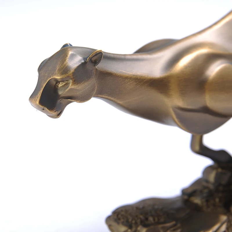 Modern Abstract Cheetah Sculpture Leopard Statue Ornament Handicraft Accessories For Business Gift And Room Decoration | Дом и сад