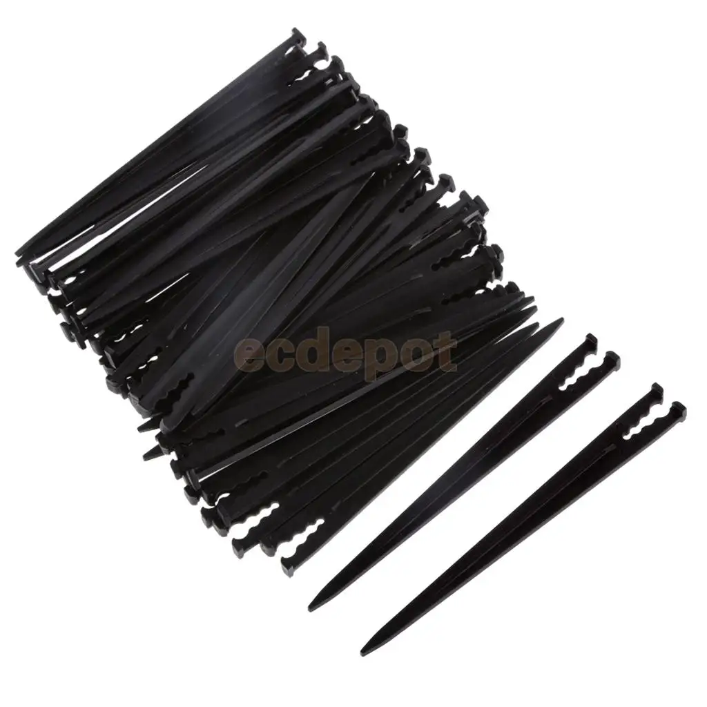 

100x 14cm Lawn Garden Drip Irrigation Plastic Tubing Tube Stake Tool