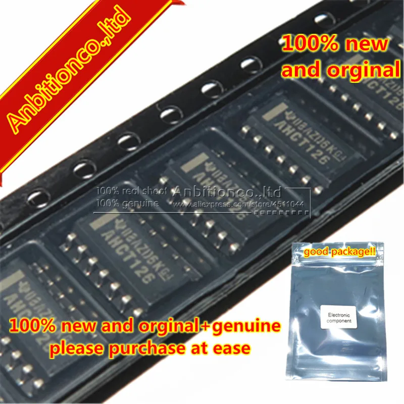 10 шт. 100% новые и оригинальные SN74AHCT126DR, четырёхъядерные шлюзы с 3 государственными выходами