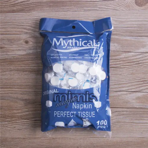 Cost Efficient 100pcs Mini Portable Face Care Cotton Compressed Towel Outdoor Travel Camping Indispensable Condense White | Дом и сад
