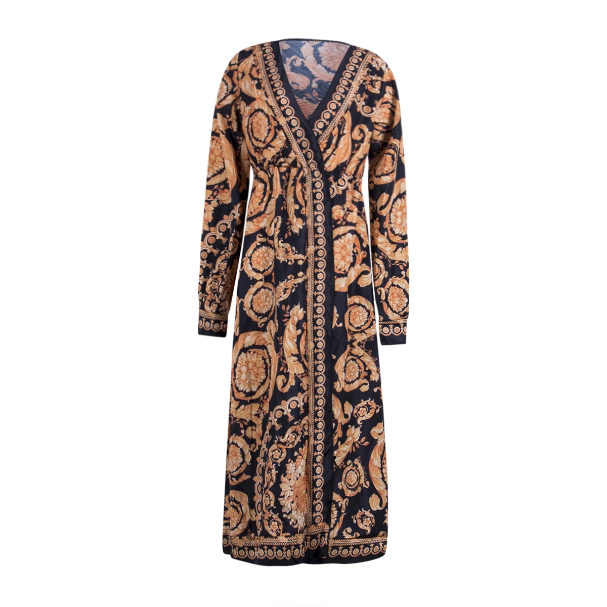 2021 New Plus Size Spring Womens Boho Long Maxi V Neck Dress Loose Beach Holiday Casual Summer Sundress | Женская одежда