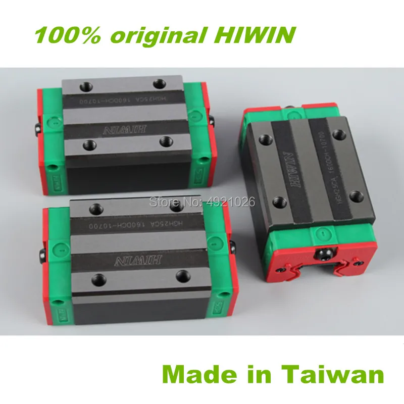 

100% Оригинальный линейный направляющий подшипник HIWIN HGH20HA HGW20HC, скользящий блок для линейной направляющей HIWIN HGR20, запчасти для ЧПУ