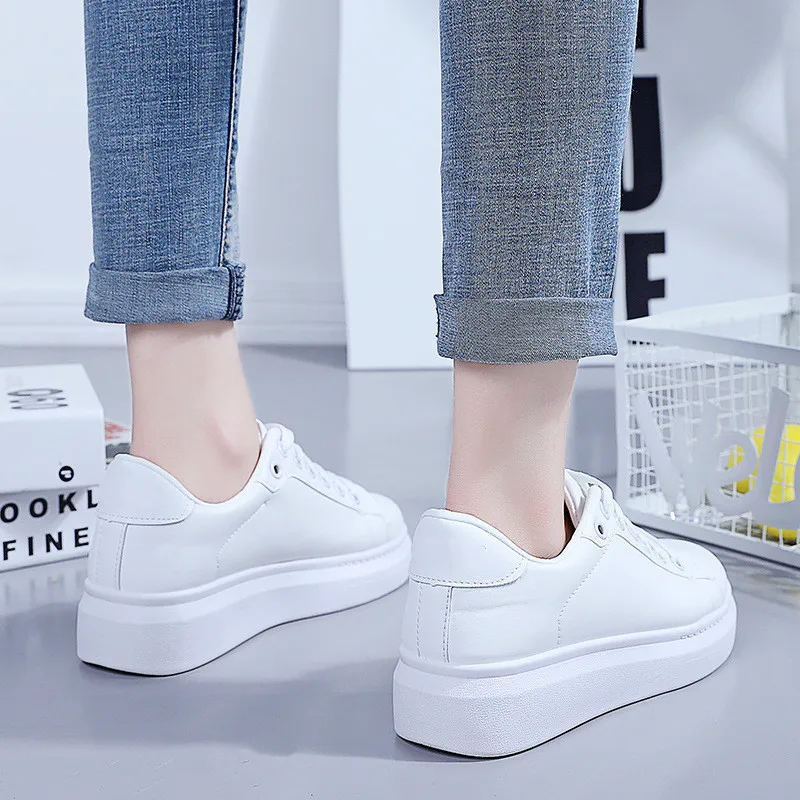 2019 Spring New Fashion Children Small White Shoes Kids All-match Soild Color Thick Durable Increased Bottom | Детская одежда и