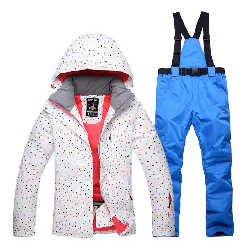 

Лыжный костюм, зимние уличные аксессуары, комплект лыжных курток и брюк для женщин, водонепроницаемый теплый лыжный костюм, красивое лыжное...