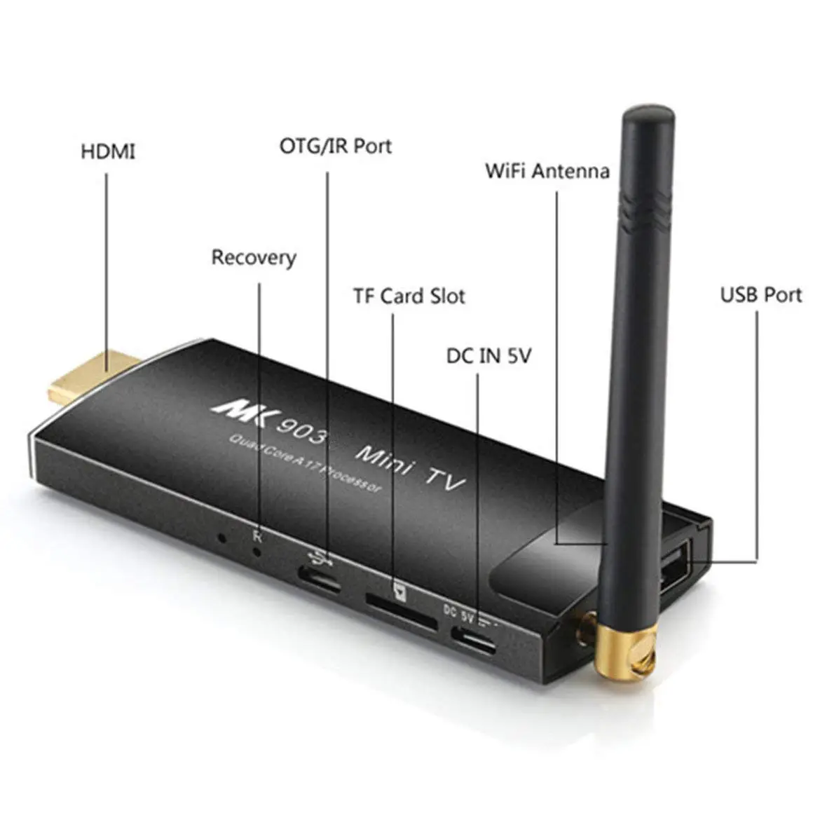 Top Fire Tv Stick Mk903C Android Box потоковая передача медиаплеера Wifi Smart Sky Box|SmartTV-стики и