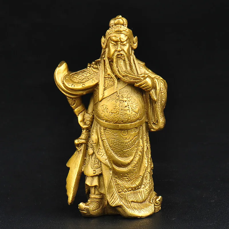 

Open light The statue of Guan Gong, copper ornaments, buddha statues, handicrafts martial god of wealth, guangong