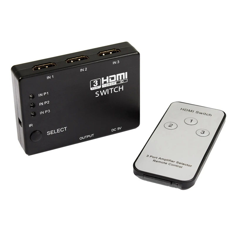 HDMI Коммутатор переключатель селектор 3 входа и один выход совместим с HDCP