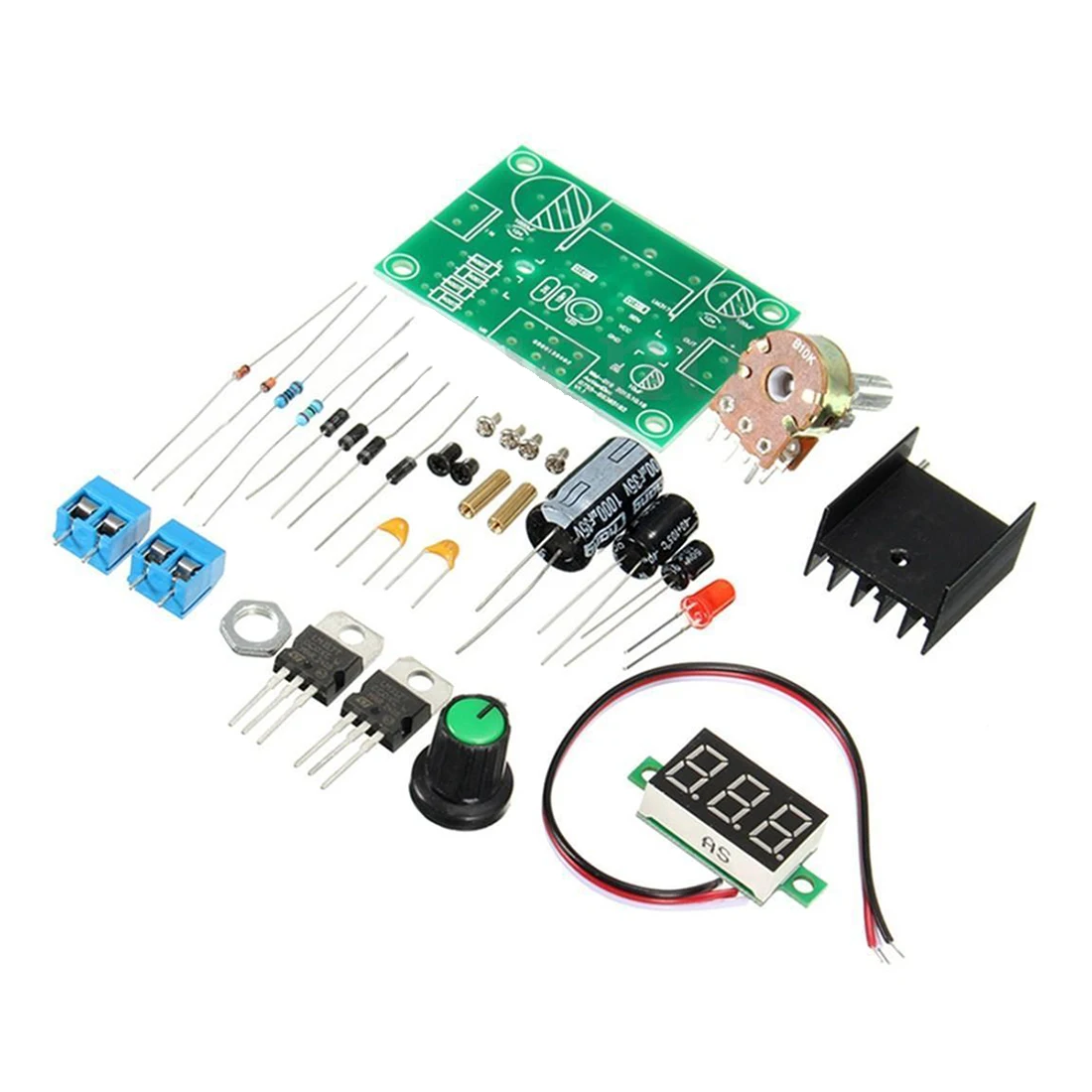 DIY Kit светодиодный LM317 Регулируемый Напряжение регулятор Понижающие Питание