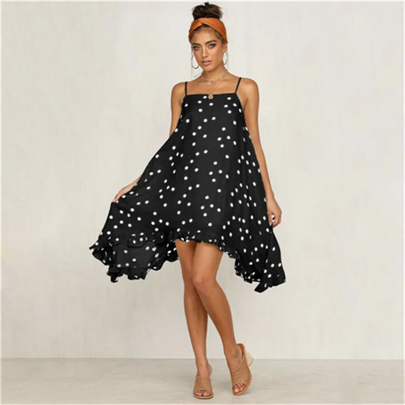 2019 летнее платье для женщин пикантные Boho печатных Летнее вечернее вечерние