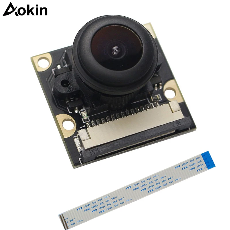 

Aokin CSI Camera Module 5MP 160 Degree Night Version Webcam Support 1080p 720p Video With FFC Cable For Raspberry Pi 3 /2