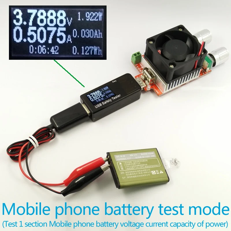 Кабель USB зажим-крокодил с разъемом папа/мама на детектор тестера измеритель