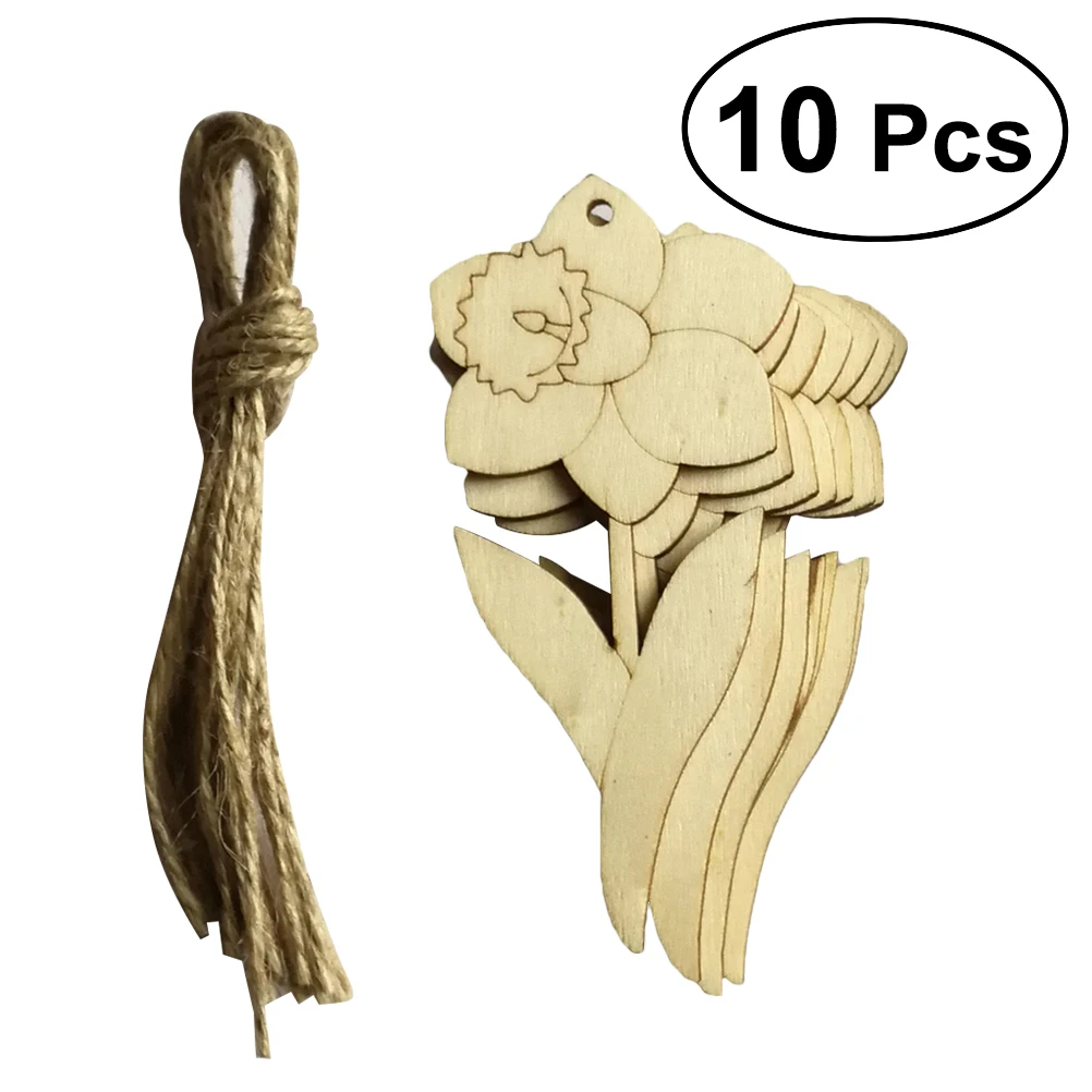 10 шт. необработанные деревянные украшения с цветами Morning Glory украшения|Украшения
