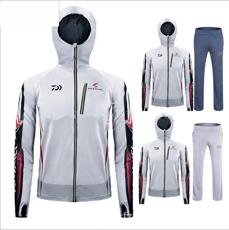 Мужской Быстросохнущий дышащий костюм с капюшоном для рыбалки рубашка длинными