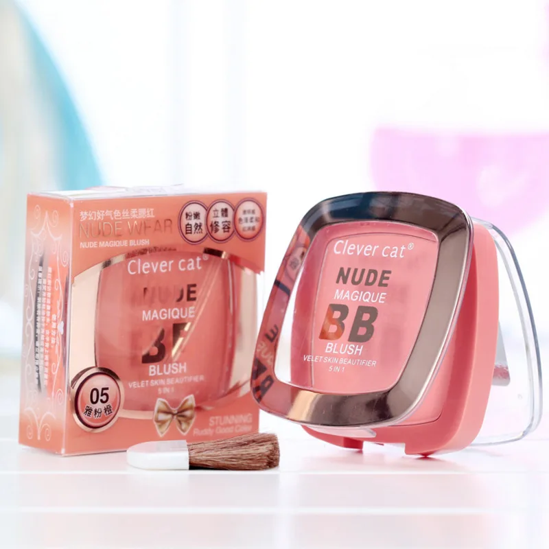 Пудра для макияжа румяна щек 6 цветов Румяна разных пудра прессованная основа