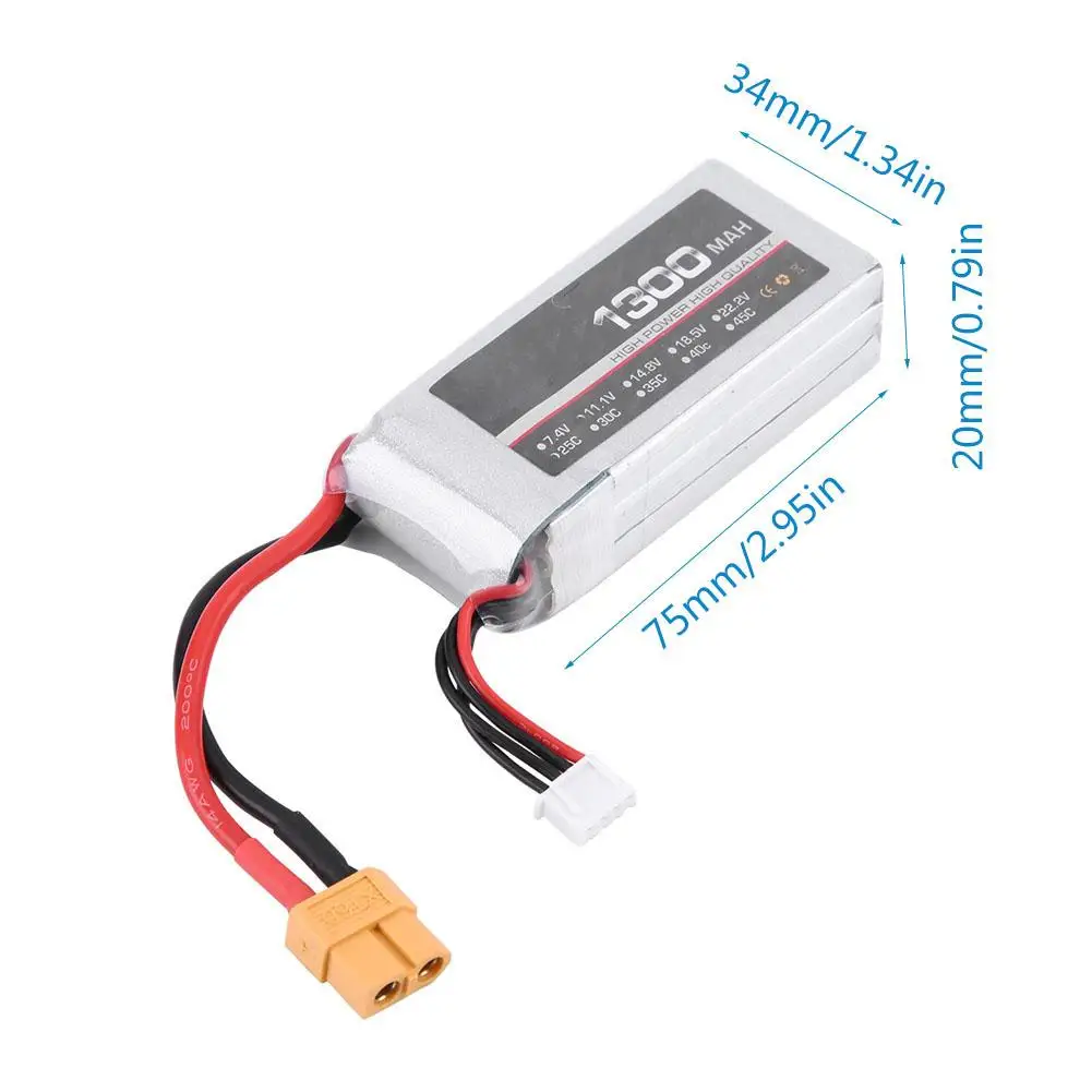 25C 1300 mAh 3 S 11 1 V Перезаряжаемые LiPo Батарея с XT60 разъем для Радиоуправляемая модель