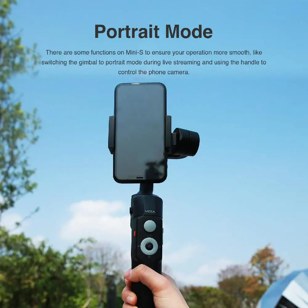 BEESCLOVER MOZA Mini S 3 Axis складной смартфон шарнирный стабилизатор для камеры GoPro смарт
