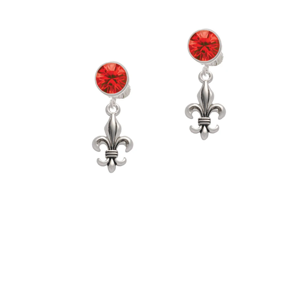 Серьги клипсы с кристаллами Fleur di Lis|Серьги-клипсы| |