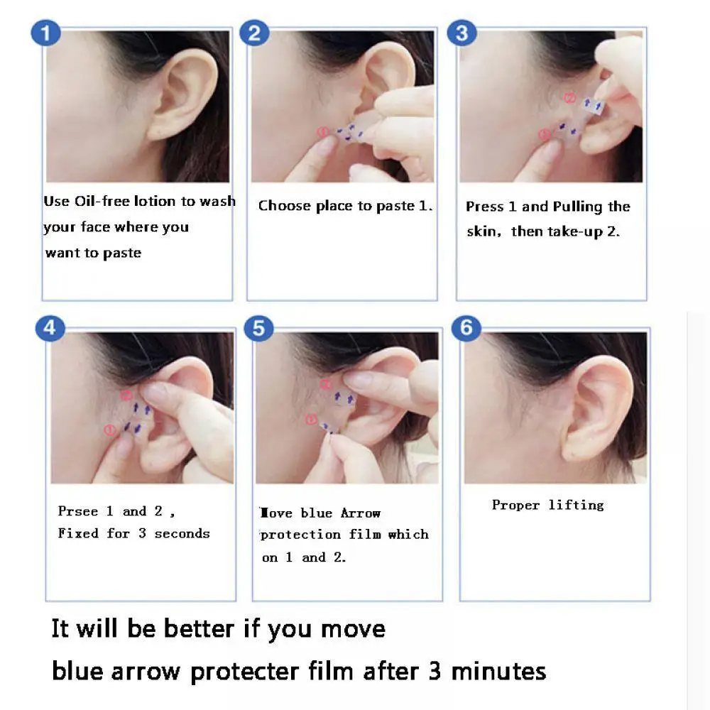 40 шт./кор. Lift Face медицинская наклейка для лица подъем тонкий артефакт Лента