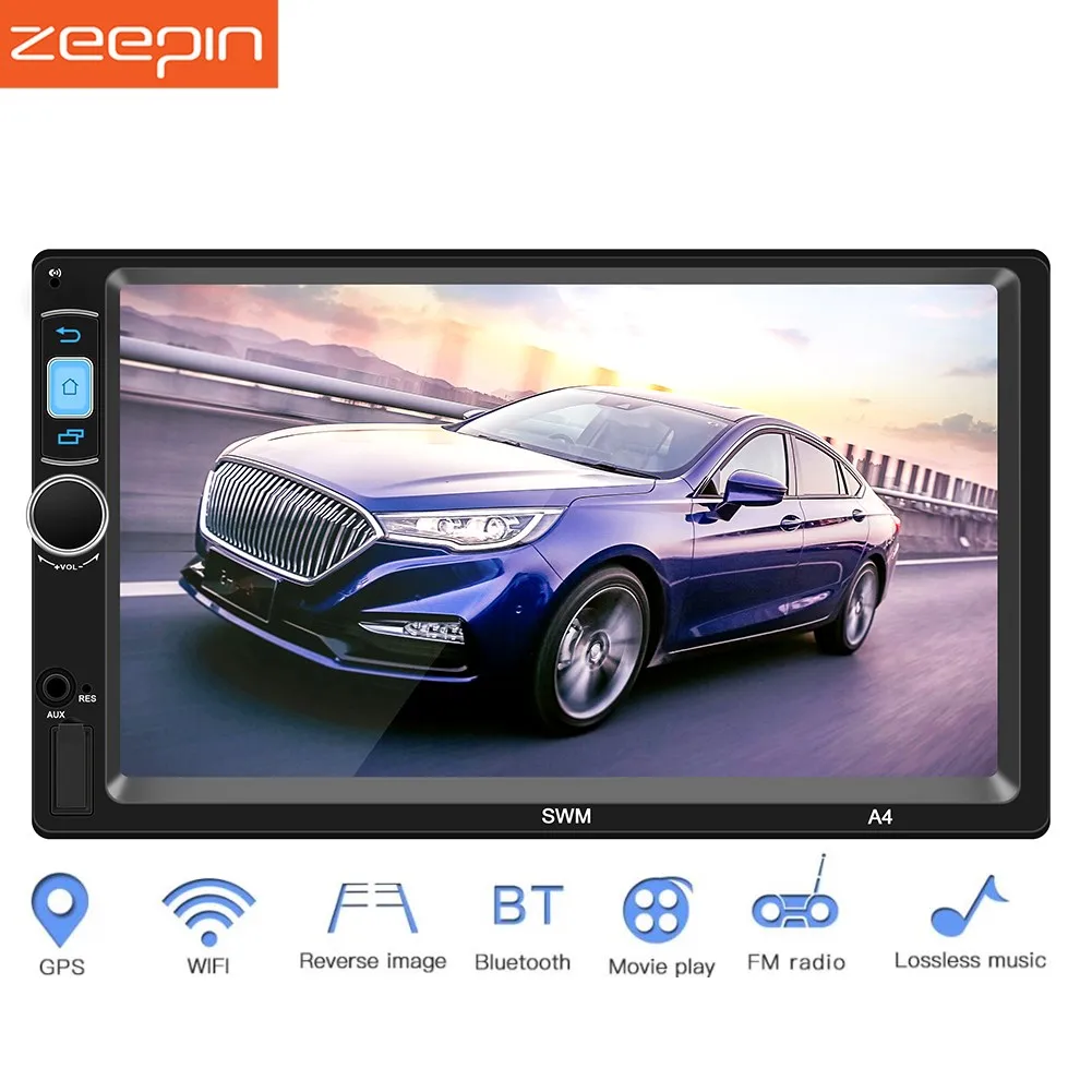 Zeepin 2 Din Wi Fi Авторадио 7 дюймов Android 8 1 gps навигация автомобиля MP5 плеер Поддержка AUX