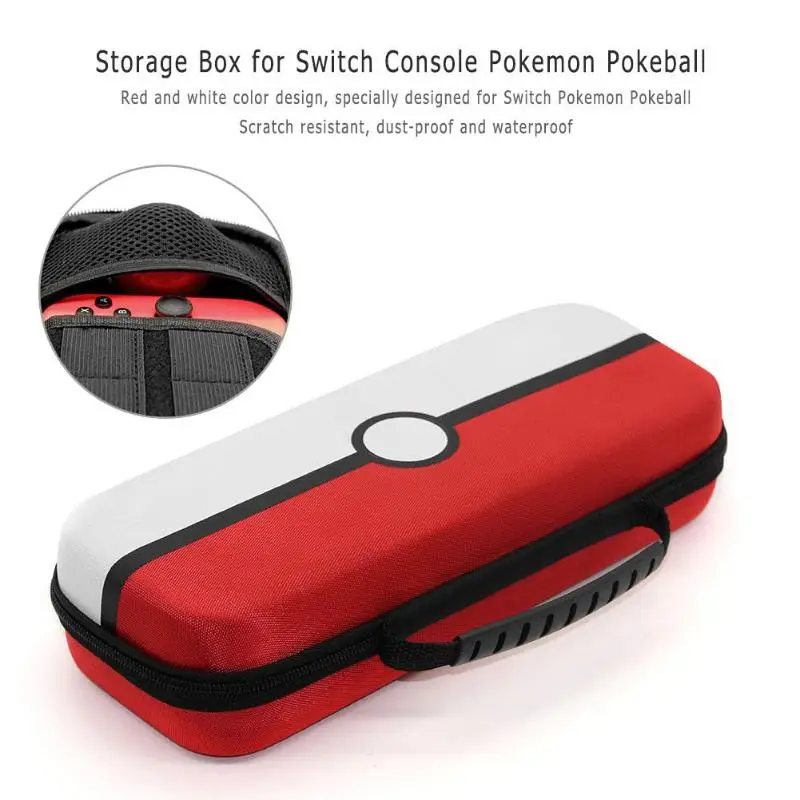 Gaming Storage Bag Hard Shell PU Carrying Pouch Bag Portable Protect Case for Nintend Switch Console for Nintend Pokeball plus
